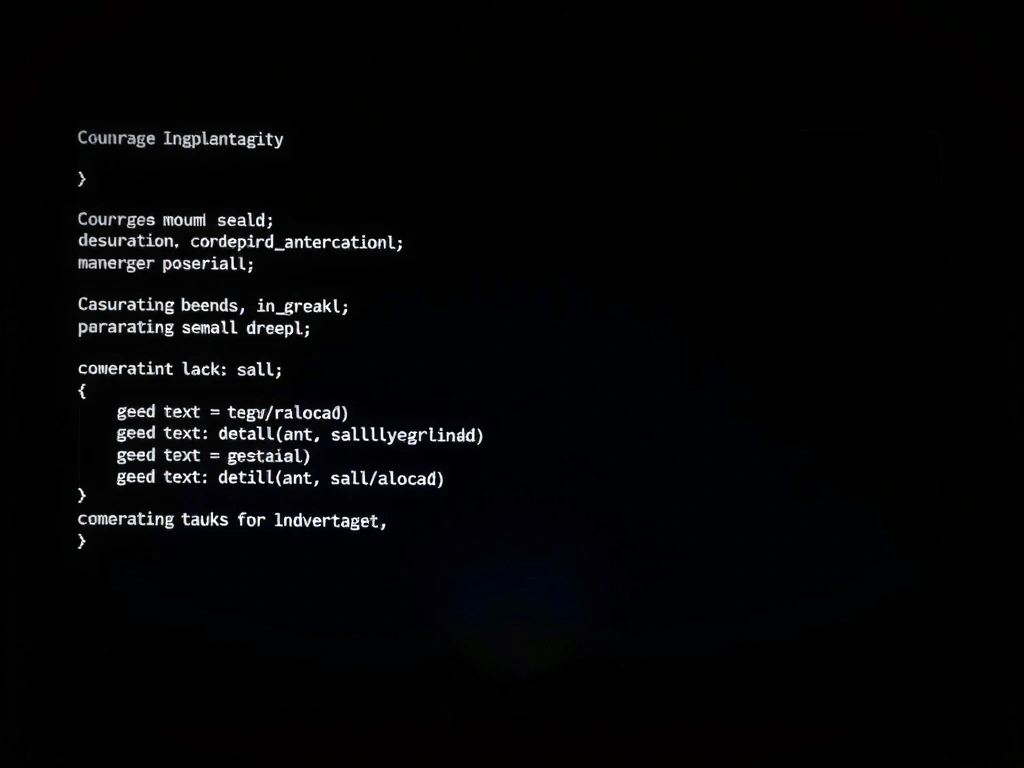 Code snippet example from our custom engine